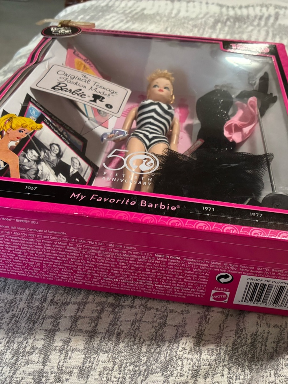 Mattel Barbie 50th Anniversary My Favorite Barbie - Pink, Black, White